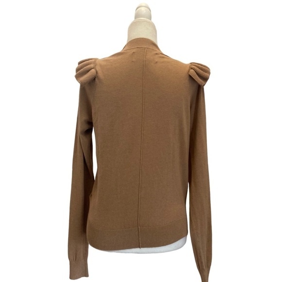 Brochu Walker NWOT Sweater Anaise Vee Cashmere Blend In Tawny - Picture 8 of 9